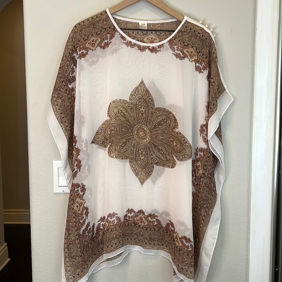 Silk Tunic/Beach Cover Up - Picture 2 of 7